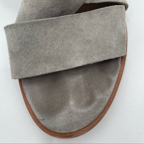 RAG & BONE Mari Block Heel Sandal Gray/Taupe Zipper & Buckle Size 39.5 US 9.5 - Picture 6 of 16